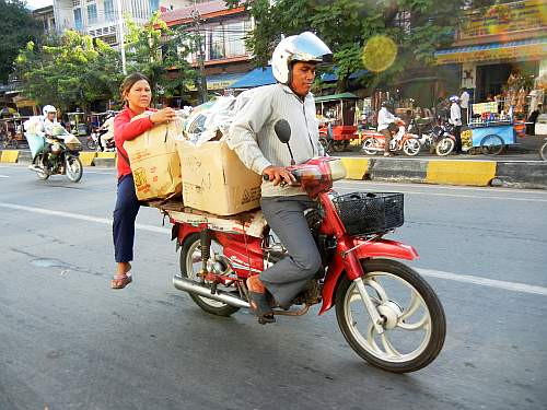 Loaded motorcycle